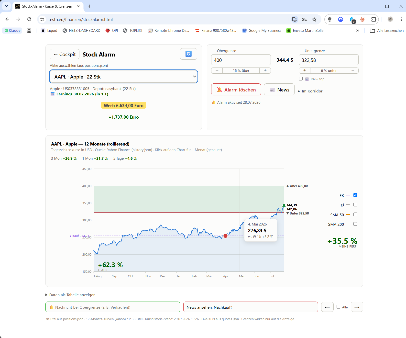 Shelly-Steuerung — Geraete-Dashboard